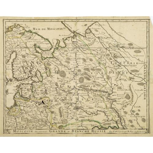 Old map image download for Moscovie dite autrement Grande et Blanche Russie.