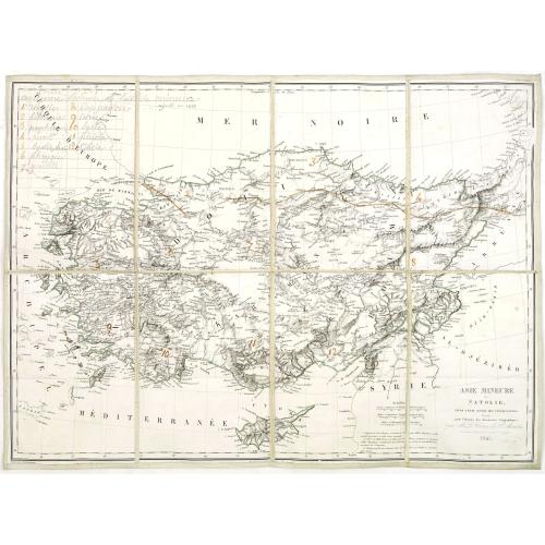 Old map image download for Asie mineure ou Natolie selon l'état actuel des connaissances. . .