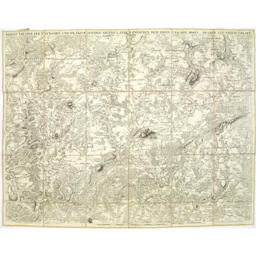 Old map image download for Kriegs Theater der teutschen und franzoesischen Graenzlanden swischen dem Rhein und der Mosel, im Jahr 1797 : viertes Blatt.