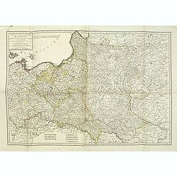 Carte de l'ancien royaume de Pologne partage entre la russie la prusse et l'Autriche. . .