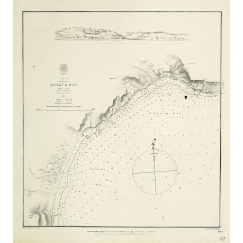 Old map image download for Black Sea - Baljik Bay surveyed by the officers of H.S.M.V. Spitfire 1854