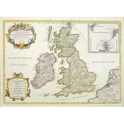 Old map image download for Les Isles Britanniques ou sont le R.me d'Angleterre.. d'Ecosse.. d'Irlande.