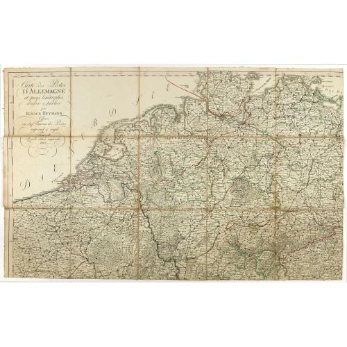 Old map image download for Cartes des Postes d'Allemagne et pays limitrophes. . .