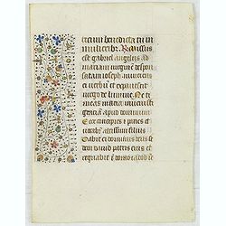 Leaf on vellum from a manuscript Book of Hours, use of Rome.