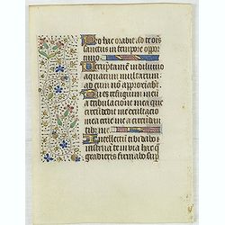 Leaf on vellum from a manuscript Book of Hours, use of Rome.