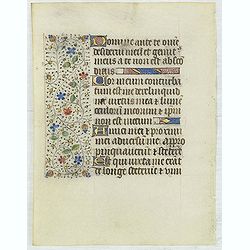 Leaf on vellum from a manuscript Book of Hours, use of Rome.