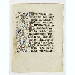 Leaf on vellum from a manuscript Book of Hours, use of Rome.