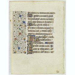 Leaf on vellum from a manuscript Book of Hours, use of Rome.