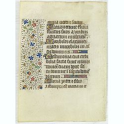 Leaf on vellum from a manuscript Book of Hours, use of Rome.