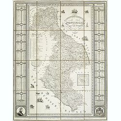 NUOVA CARTA GEOGRAFICA dello stato PONTIFICIO delineata a norma degli ultimi trattati e del Riparto Serritoriale 26 Novembre 1817 ROMA. . .