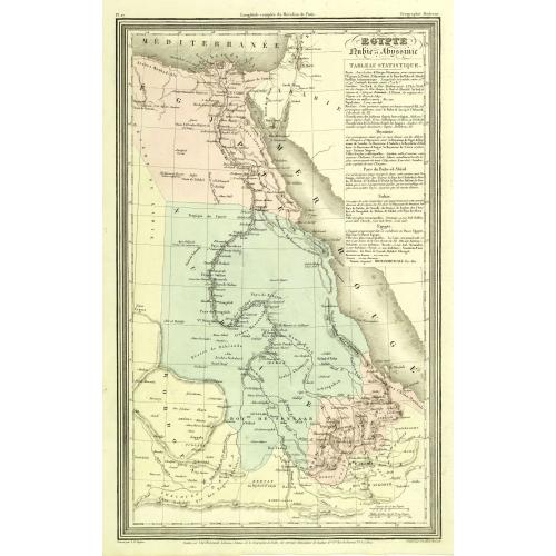 Old map image download for Egypte Nubie et Abyssinie.