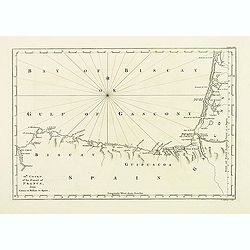 12th Chart of the coast of France from Contis to Bilbao in Spain.