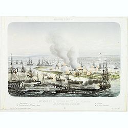 AFFAIRES D'ORIENT Attaque et reddition du fort de Kilburn par les flottes alliées, 17 octobre 1855.