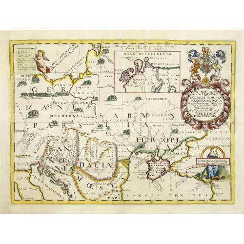 Old map image download for A new map of Sarmatia Europaea Pannonia and Dacia. . .