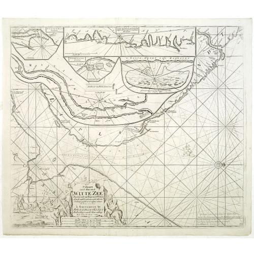 Old map image download for Paskaart van de Mont van de Witte Zee,. Beginnende van Tiepena tot Pelitza, als mede van C. Cindenoes tot Catsnoes.