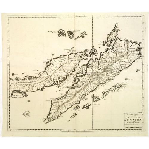 Old map image download for Nieuwe Kaart van het Eyland Sumatra..