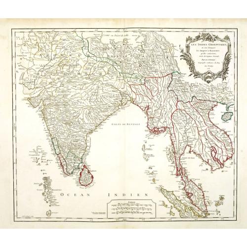 Old map image download for Les Indes Orientales, ou sount distingues les Empires et Royaumes..