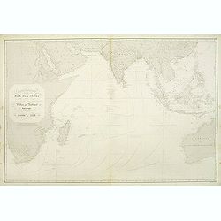 Carte générale de la Mer des Indes dressée apres les derniers documents Anglais Publiée par Robiquet . . .