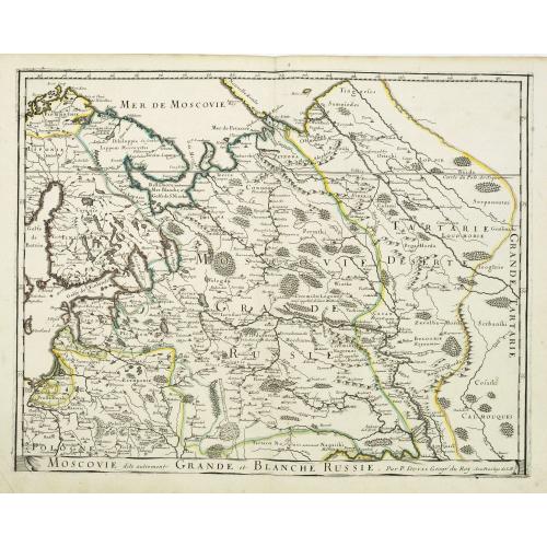 Old map image download for Moscovie dite autrement Grande et Blanche Russie.