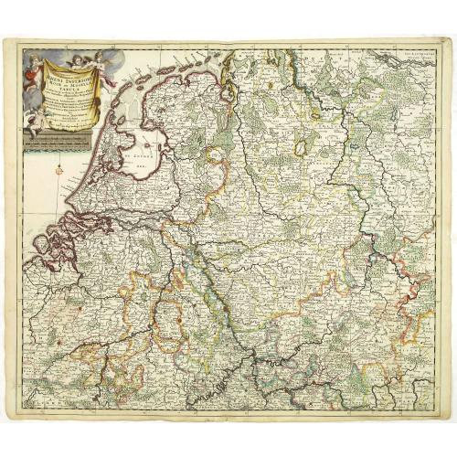 Old map image download for Accuratissima Rheni Inferioris Mosae et Mosellae tabula. . .