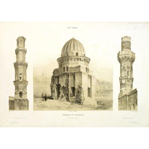 Old map image download for Art arabe. - Tombeau et Minarets. (Xve . & XVIe siecles.)