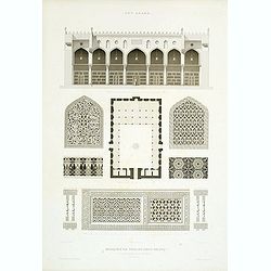 Art arabe. - mosquée de thelây abou-rezyq plan élévation et détails (XIIe siècle.)