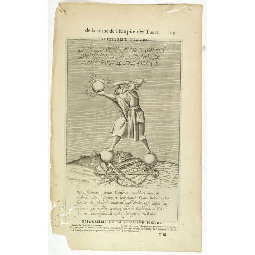 Old map image download for De la Ruine de l'Empire des Turcs Seiziesme figure / Epigramme de la Seiziesme figure. (109)