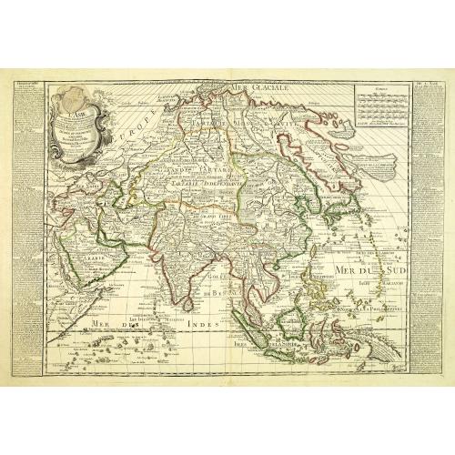 Old map image download for L'asie divisé suivant l'étendue des Empires et Royaumes qui la partagent et des Dominations établies par les . . .