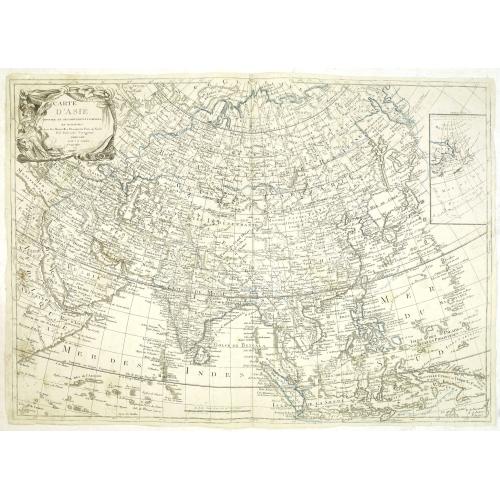 Old map image download for Carte d'Asie divisé en ses différénts Empires et Royaumes avec les nouvelles découvertes faîtes au Nord par différents voyageurs