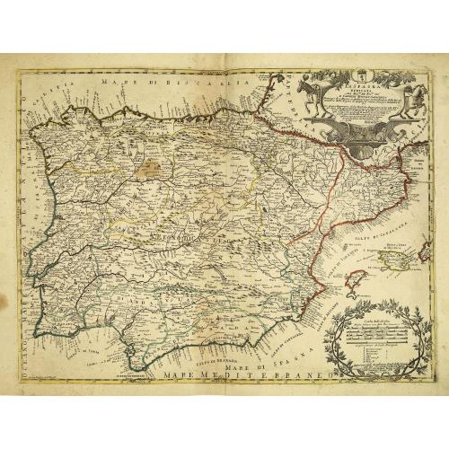 Old map image download for La Espana Dedicata all Ill Ed Ecc Sig. D. Carmine Niccolo Caracciolo. . .