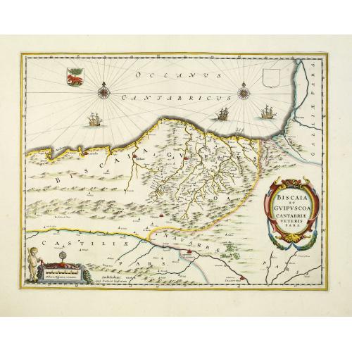 Old map image download for Biscaia et Guipuscoa Cantabriae Veteris Pars.