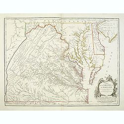 Carte De La Virginie Et Du Maryland Dressee sur la grande carte Angloise de Mrs. Josue Fry et Pierre Jefferson . . . 1755