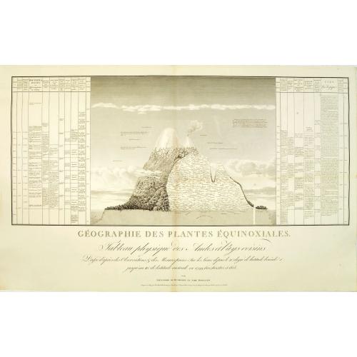 Old map image download for Géographie des Plantes Equinoxiales - Tableau physique des Andes et pays voisins..