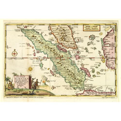 Old map image download for Het eiland Sumatra hoe ten aansien van Malacca . . .