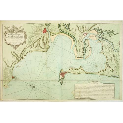 Old map image download for Carte Hydrographique de la Baye de Cadix : Dressée au Dépost des Cartes et Plans de la Marine pour le Service des Vaisseaux du Roy / Par ordre de M. le duc de Choiseul. . .