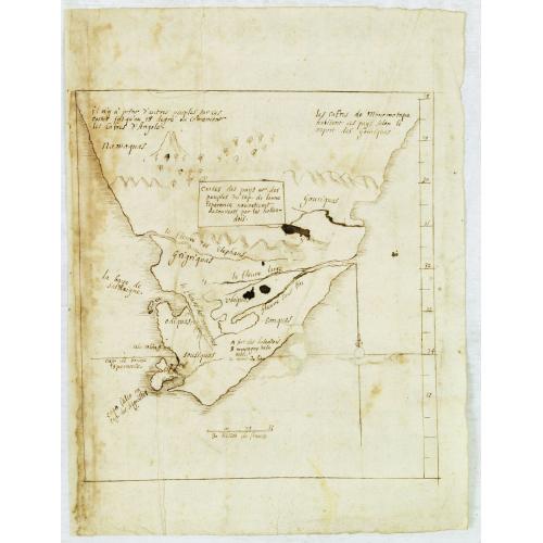 Old map image download for Cartes des pays et des peuples du Cap de bonne Esperance nouvellemt decouverts par les Hollandois.