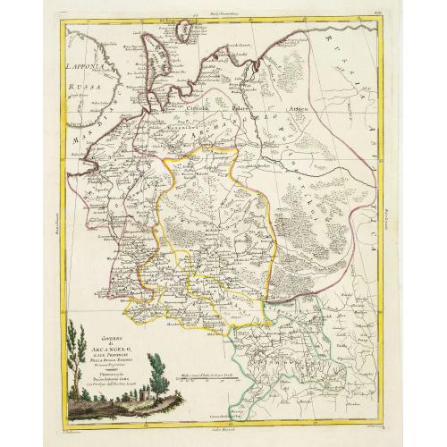 Old map image download for Governo di Arcangelo, e sue Provincie Nella Russia Europea . . .