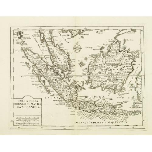 Old map image download for Isole di Sunda Borneo Sumatra Iava Grande. . .