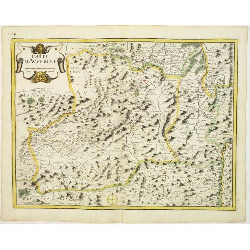 Old map image download for Carte d'Auvergne.