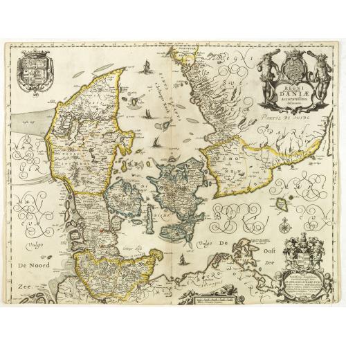 Old map image download for Regni Danemark daniae accuratissime delineatio.