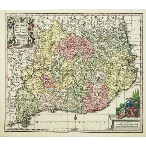 Old map image download for Cataloniae principatus et Ruscionis ae Cerretaniae Comitatuum. . .