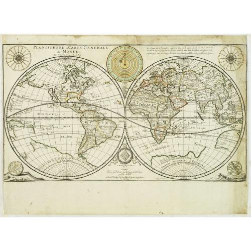 Old map image download for Planisphere, ou Carte Generale du Monde.