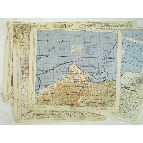 Old map image download for Ryukyo-Retto Photo maps 1:10,000 Secret. First edition. (Six maps)