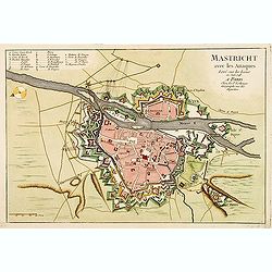 Mastricht avec les Attaques Leve sur les Lieux en Juin 1748. A Paris chez Le Sr. Le Rouge.