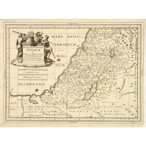 Old map image download for Nova descriptio Judae ae et totius terrae Israel as illustrrationem. . .