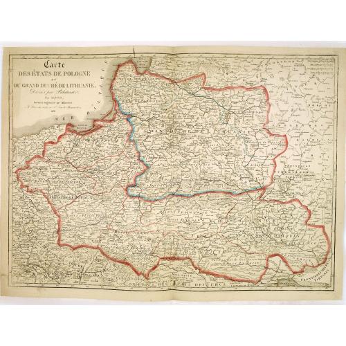 Old map image download for Carte des Etats de Pologne et du Grand Duché de Lithunanie.