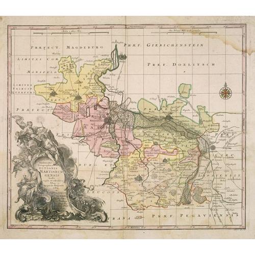 Old map image download for Delineatio Geographica Ditionis Martisburgensis hodie regiis et electoralibus auspiciis florentis edita. . .