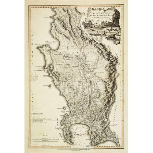 Old map image download for The Dutch colony of the Cape of Good Hope / by L.S. De La Rochette.