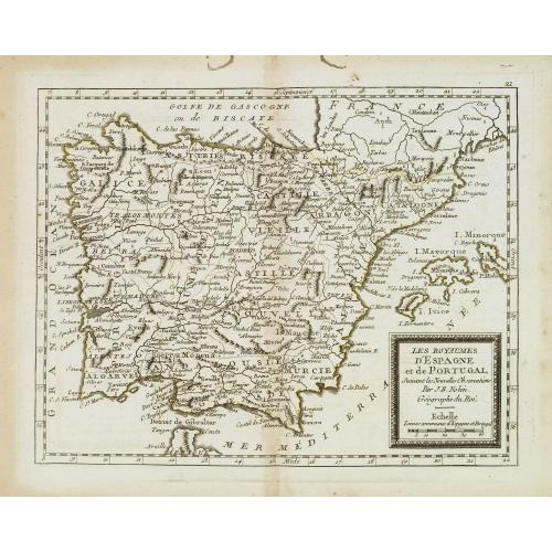 Old map image download for Les royaumes d'Espagne et de Portugal. . .