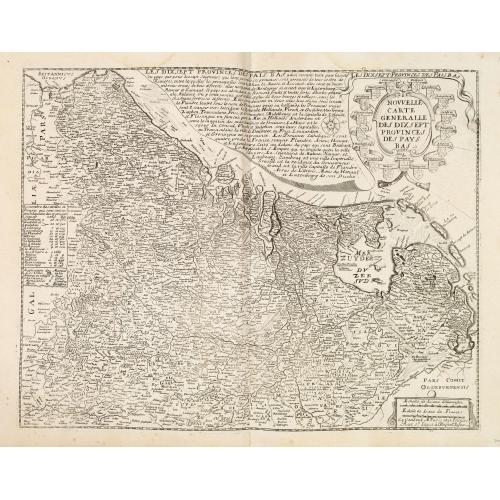 Old map image download for Nouvelle Carte Generale des Dix sept Provinces des Pays Bas. 1686